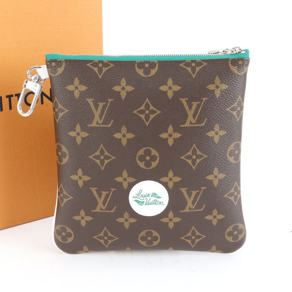 ルイヴィトン モノグラム ゴルフ ポーチ セカンド バッグ GI 1298 レザー メンズ レディース ERM DE 33 6