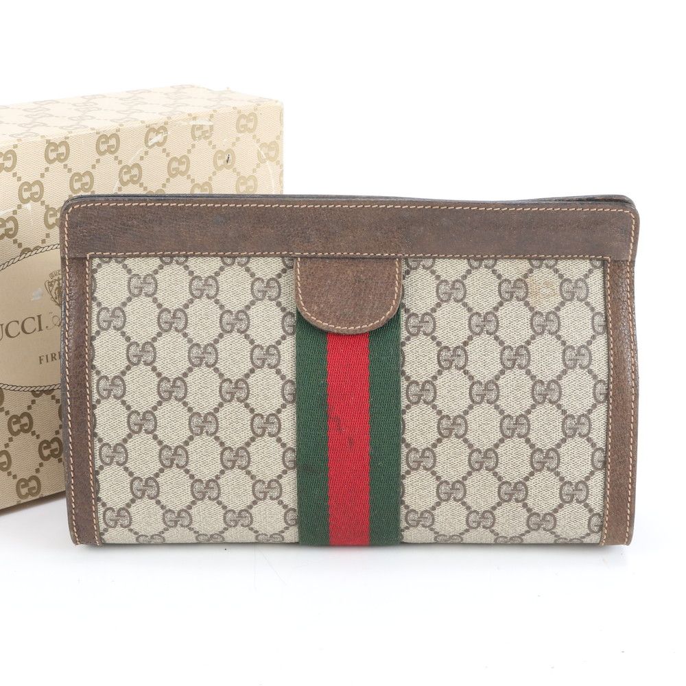 極美品✨GUCCI グッチ クラッチバッグ GG柄 シェリーライン セカンド 茶 極美品✨GUCCI グッチ クラッチバッグ GG柄 シェリーライン セカンド 茶