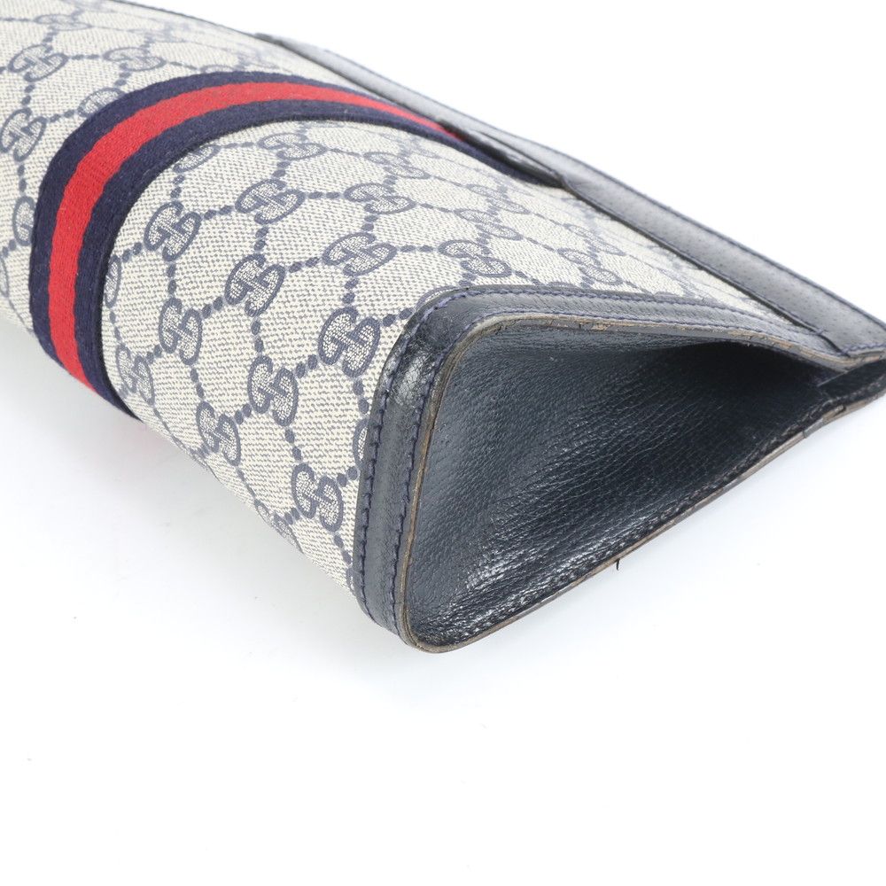 グッチ GGスプリーム シェリー ライン レザー セカンドバッグ クラッチ