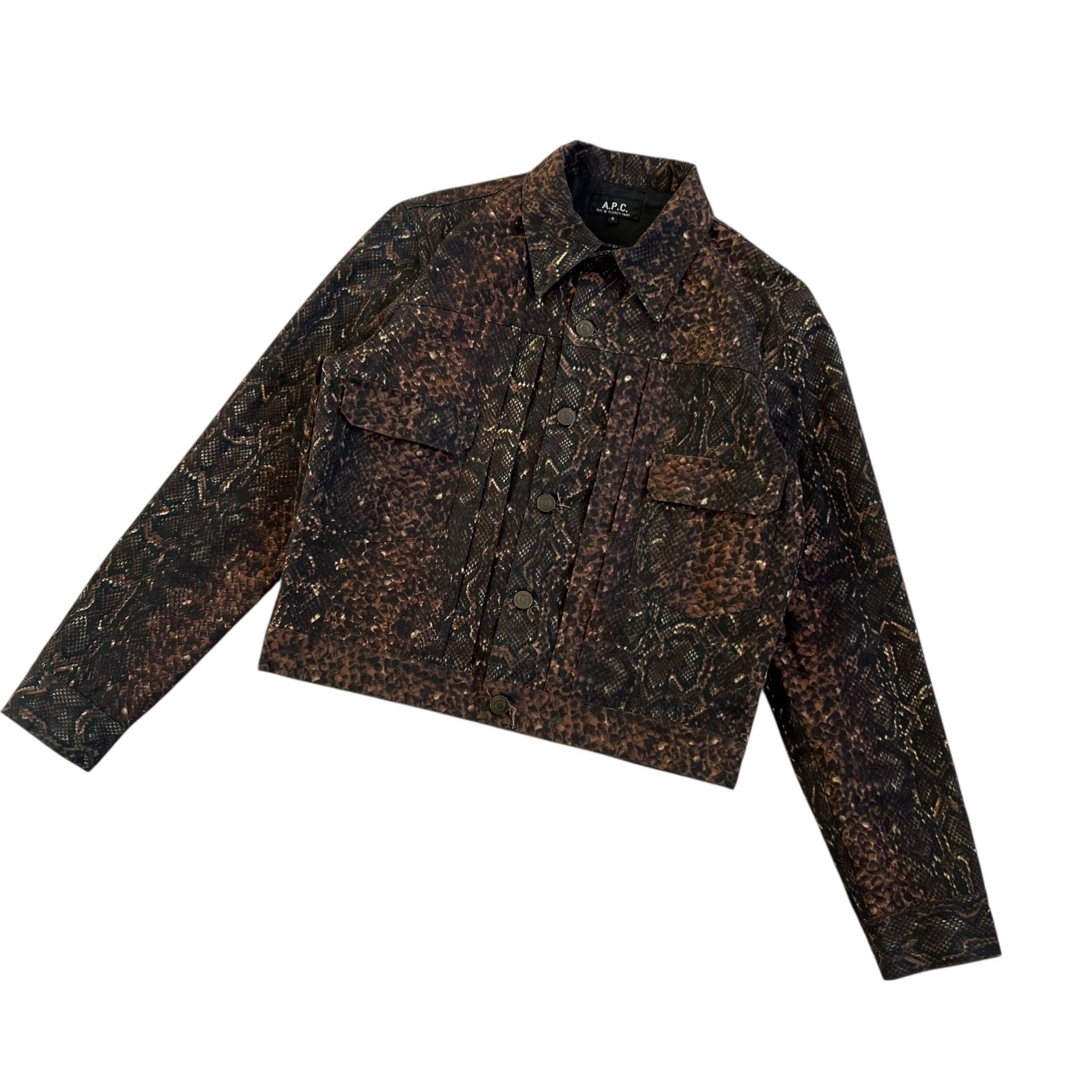 レディース A.P.C / アーペーセー パイソン柄 オイルドコットン 