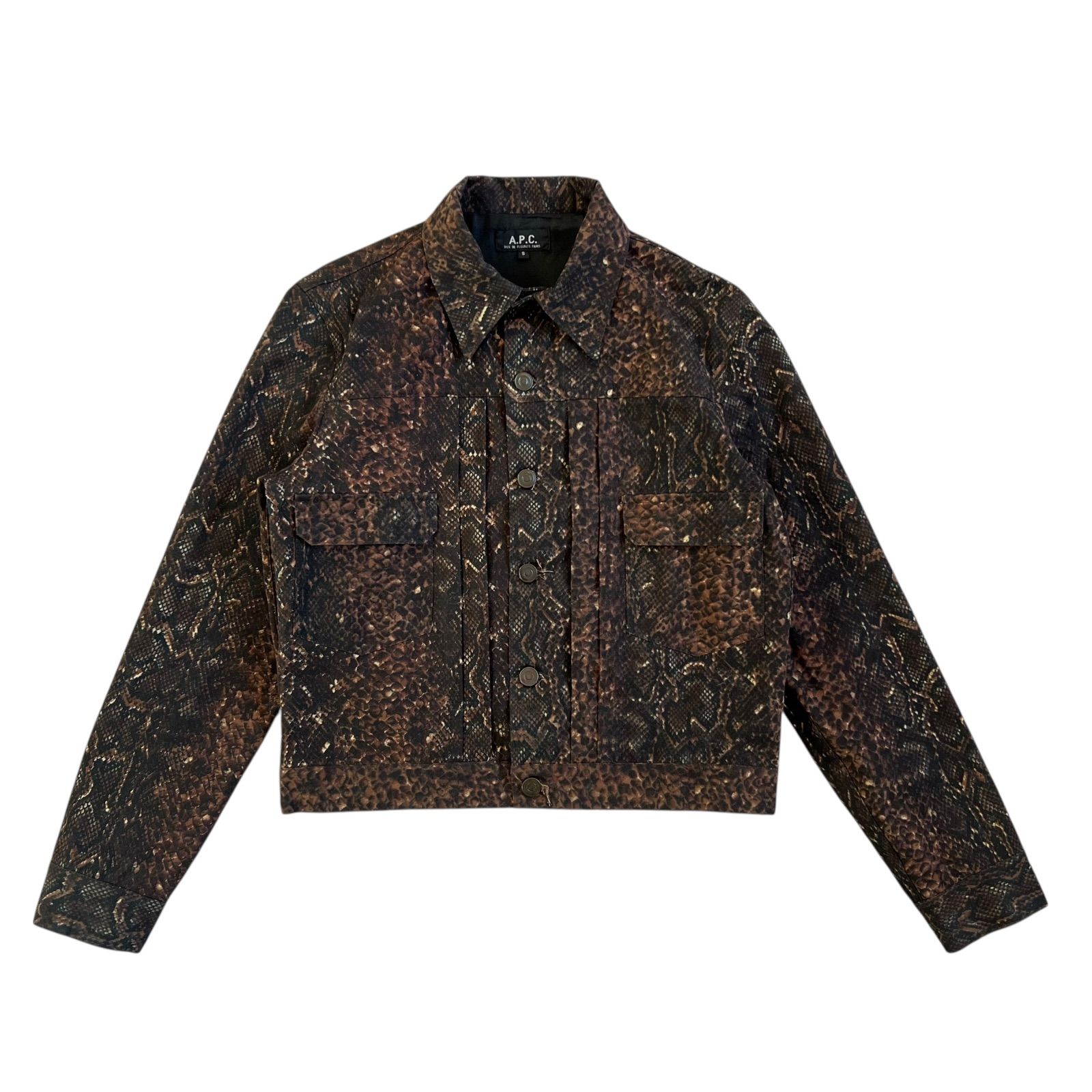 レディース A.P.C / アーペーセー パイソン柄 オイルドコットン 