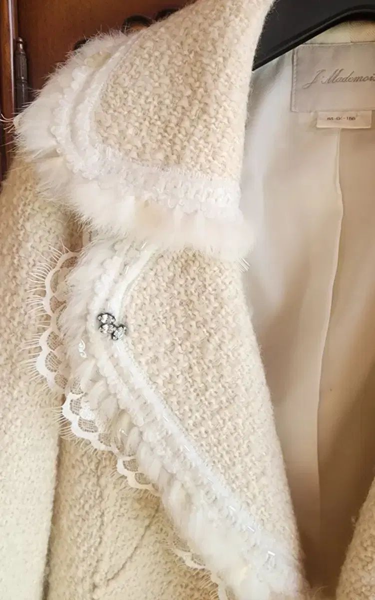 ジェイマドモアゼル ツイード レース アイボリー ジャケット