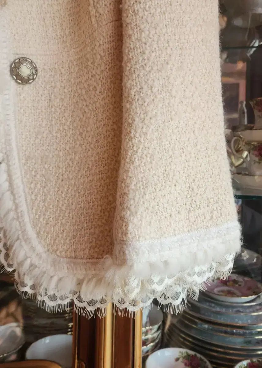  ジェイマドモアゼル ツイード レース アイボリー ジャケット テーラードジャケット ジャケット アウター