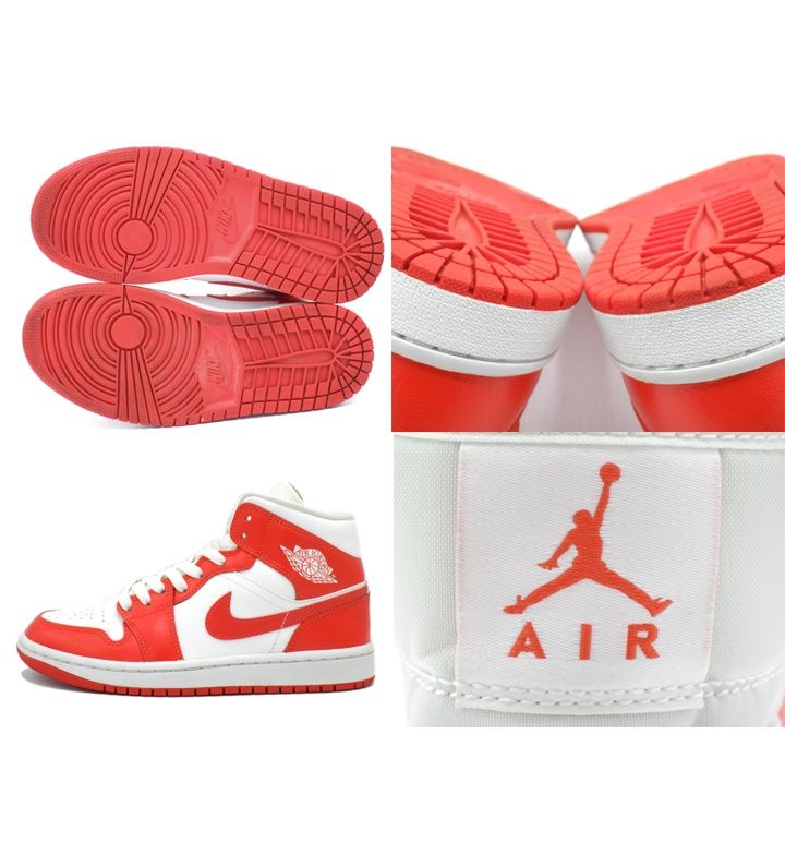 ナイキ NIKE 【 WOMENS' AIR 節約 JORDAN 1 MID WHITE HABANERO RED