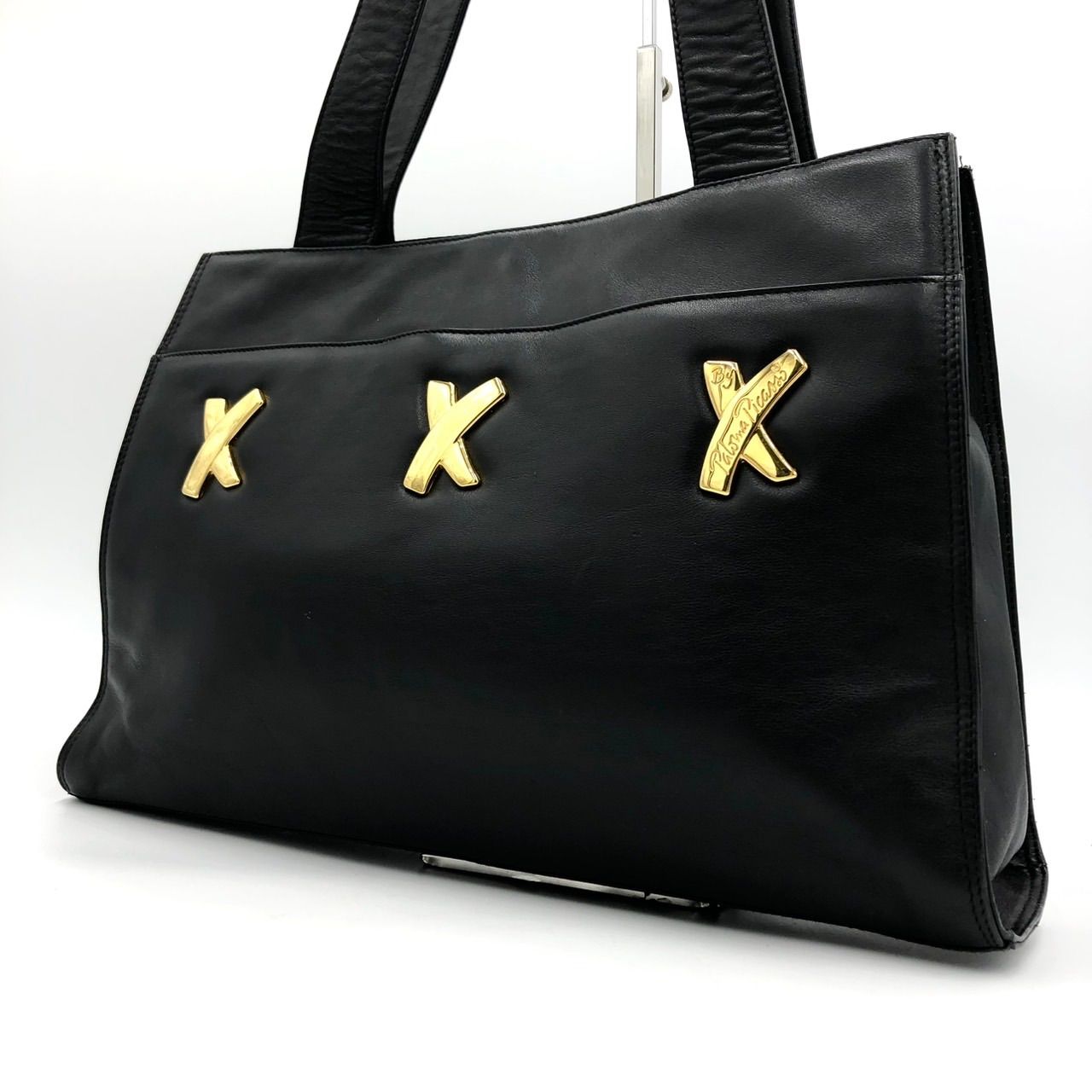 【未使用未開封】パロマピカソ日本未発売PALOMA PICASSO パロマピカソ Paloma Picasso レザー トートバッグ 黒 ブラック 金具