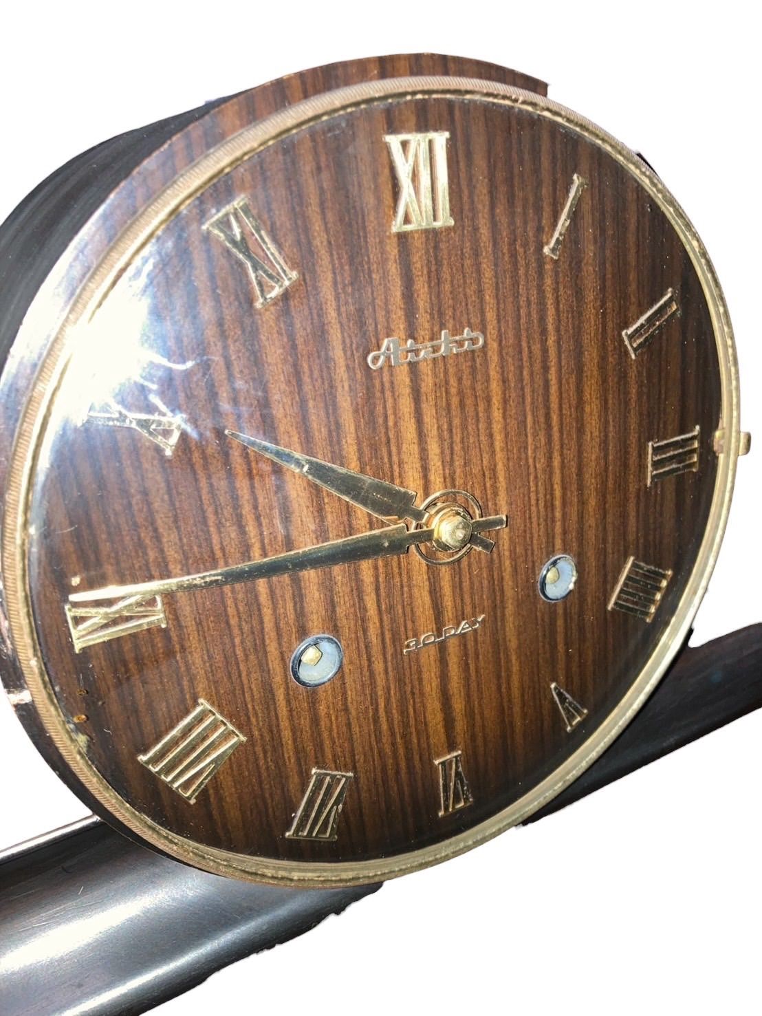 置き時計 昭和中期 製造 愛知時計電機 (AICHI) ゼンマイ式 30日巻き