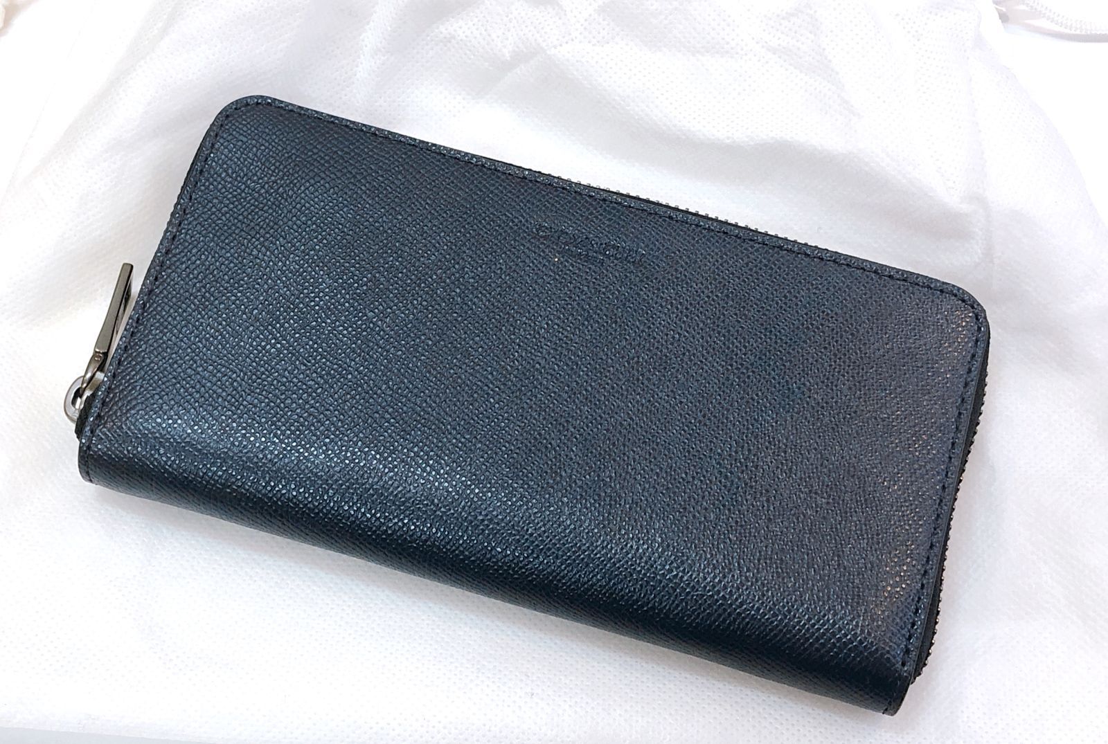 3374 コーチ アコーディオンウォレット 58107 クロスグレインレザー ネイビー COACH ブランド財布 長財布 メンズ ラウンド長財布 メンズウォレット