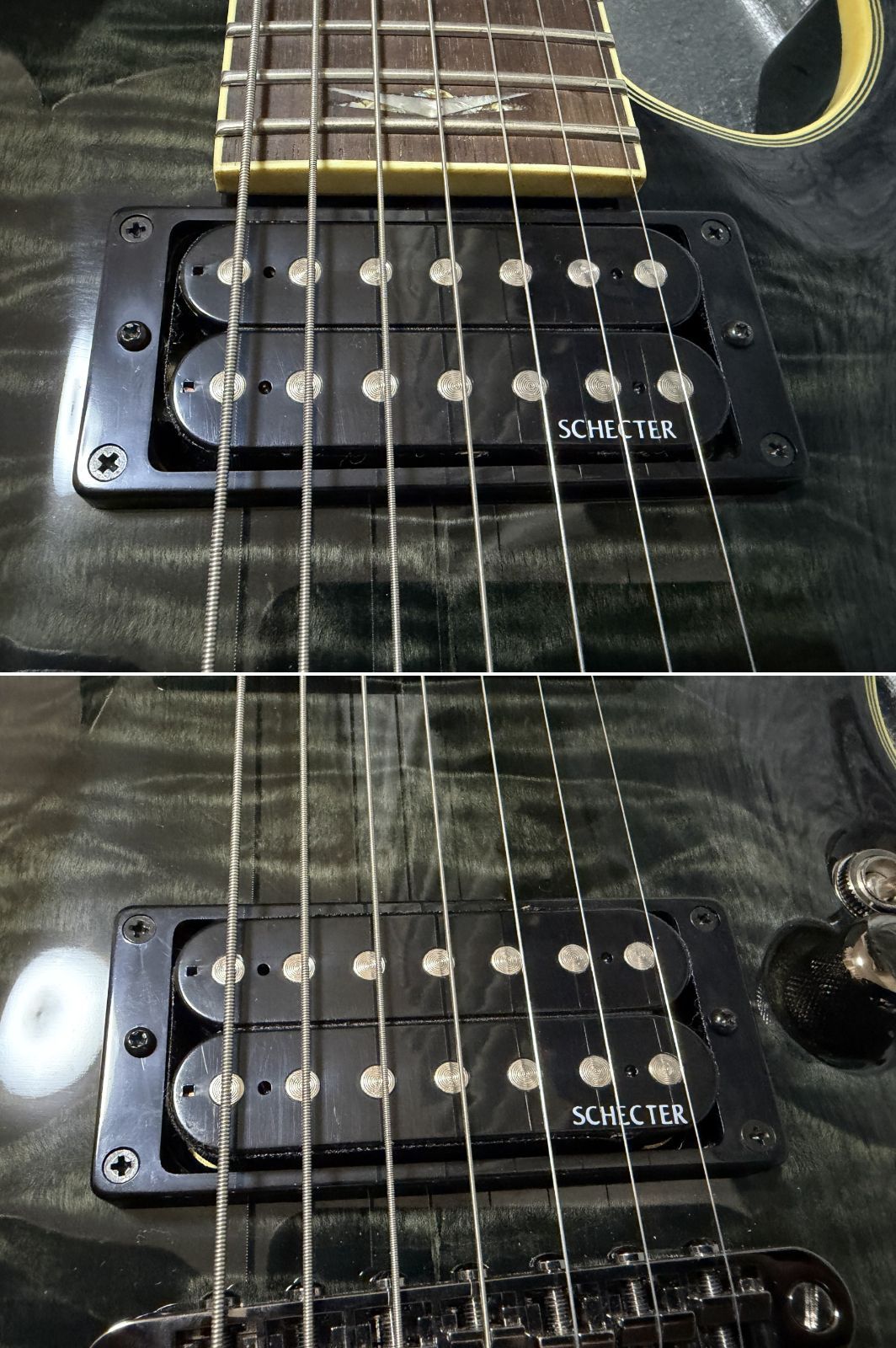 美品 Schecter OMEN 7 Extreme 7弦モデル コイルタップ付 極上美品 Schecter OMEN 7 Extreme 7弦ギター コイルタップ付き