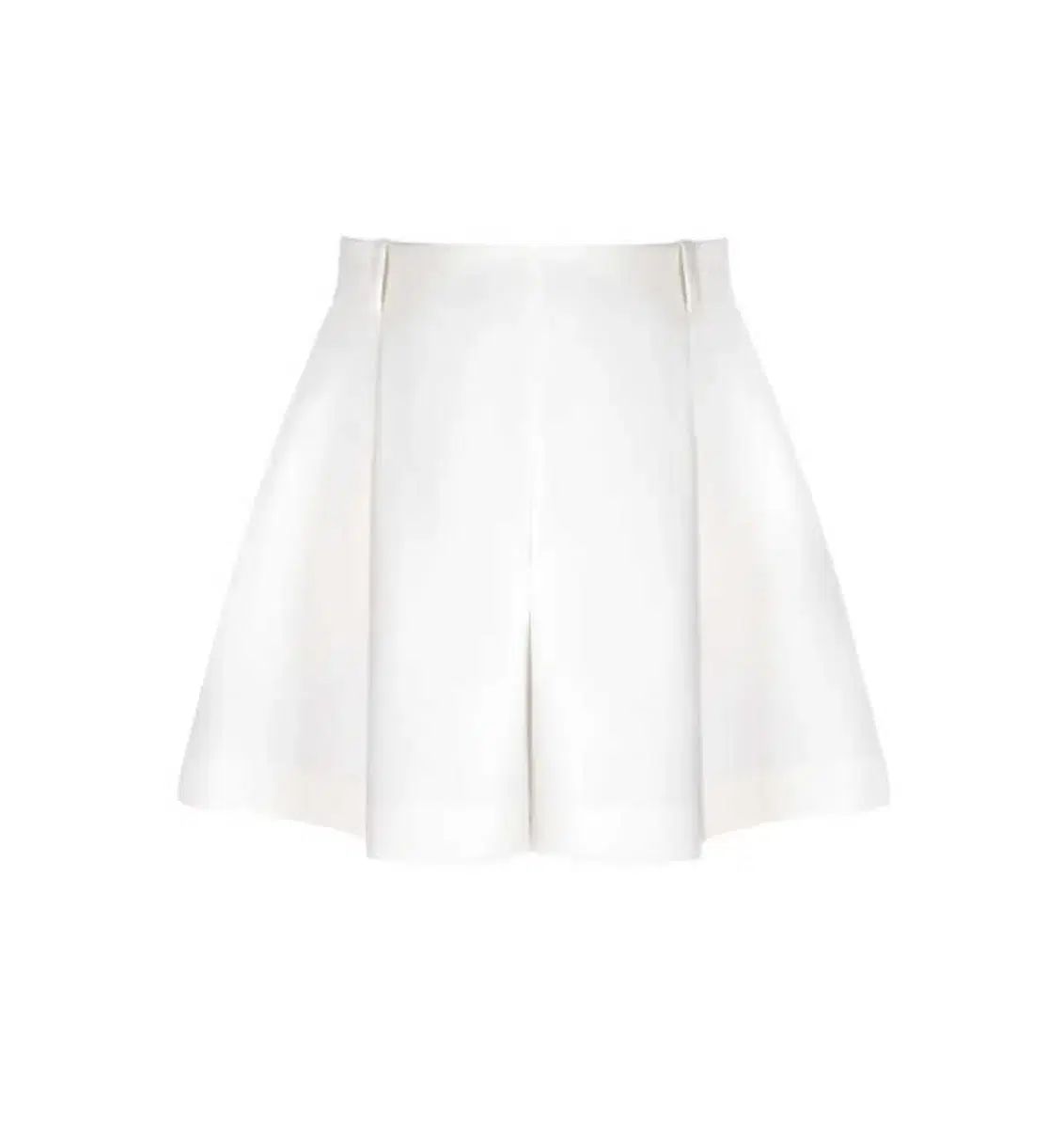 パーセイン ウール ウェーブ LINE テーラード ハーフ パンツ 白 34