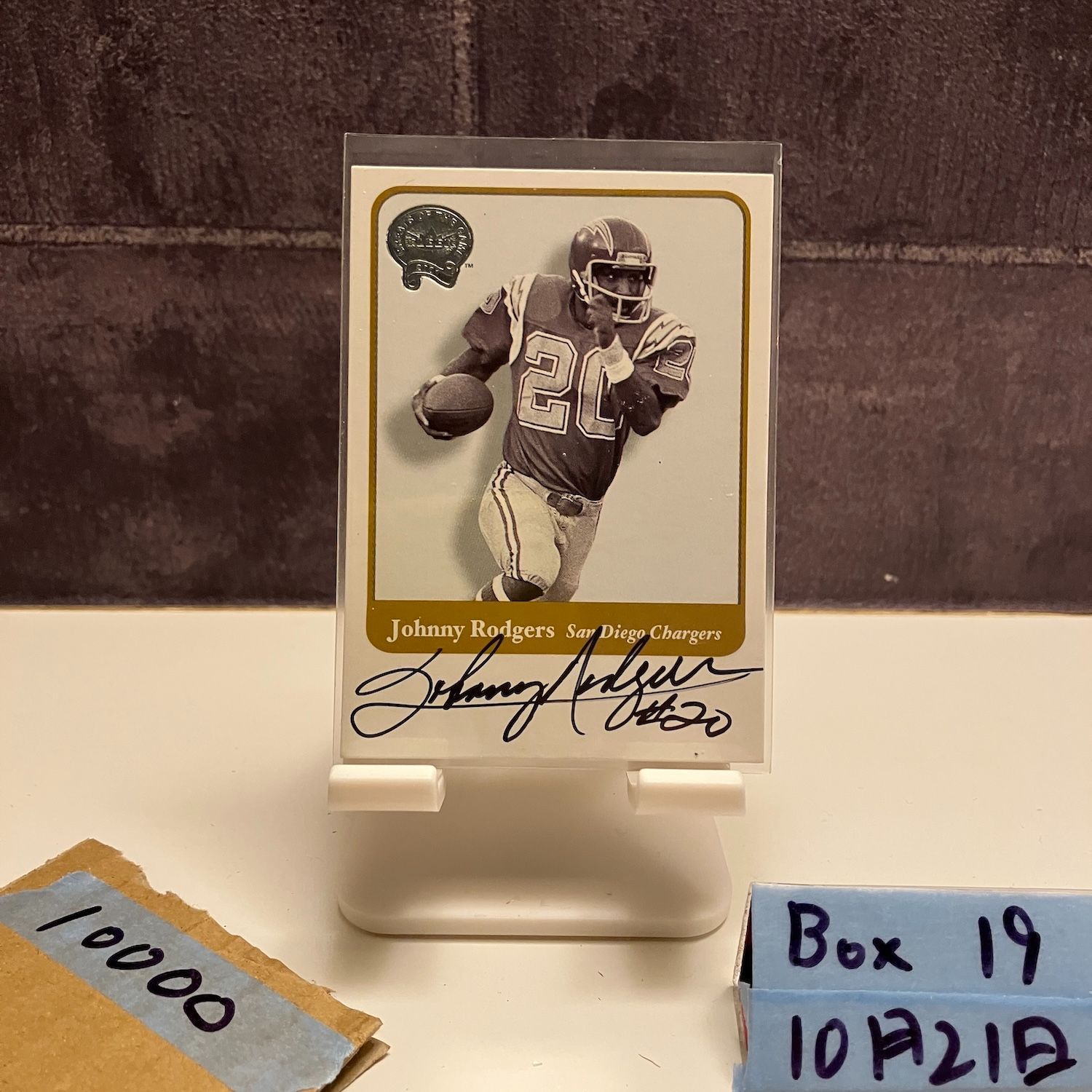 2001 Fleer SkyBox Johnny Rodgers 直筆サインカード San Diego