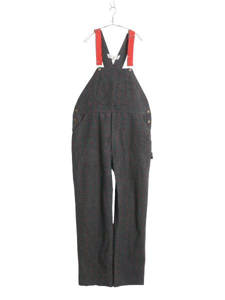 な ! 80 s エルエルビーン ウールリッチ 別注 オーバーオール メンズ L ヴィンテージ チェック マローン ヘビーウェイト ウール ツナギ