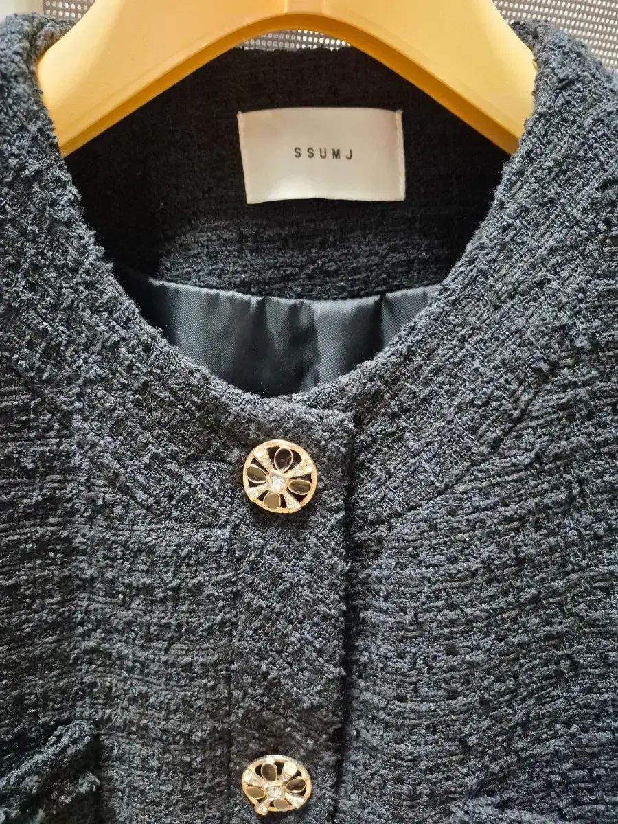 SSUMJツイードブラックジャケット
