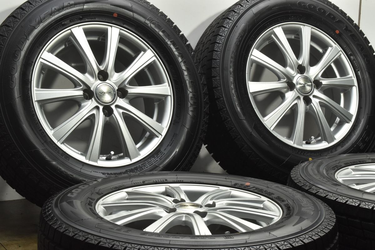 バリ溝品 VEX 15 in 5 J 43 PCD 100 グッドイヤー アイスナビ SUV 205 70 R スタッドレス ライズ ロッキー レックス ガソリン車