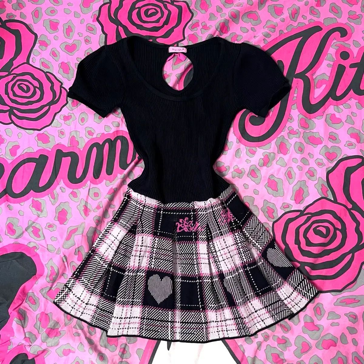 MA RSマーズ アゲハ ハートチェック リボンドレス 姫ギャル ピンター 必須アイテム