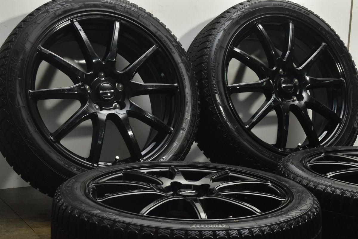 バリ溝 ヒューマンライン 18 in 7 J 55 PCD 114 3 トーヨー オブザーブ GIZ 2 215 45 R ノア ヴォクシー MAZDA アクセラ アテンザ