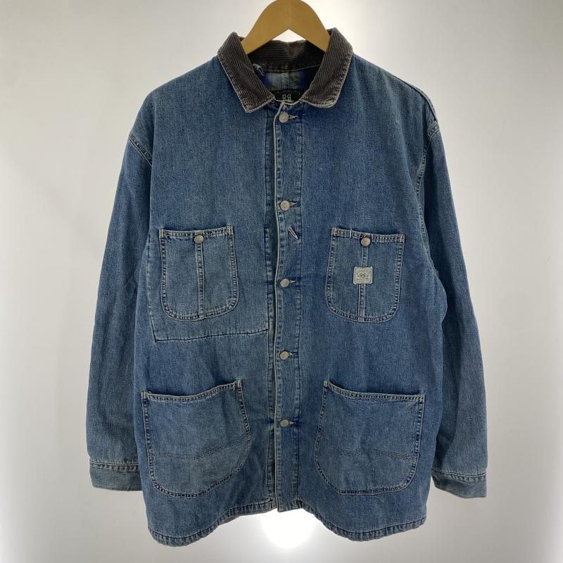 90s RRL ダブルアールエル デニム カバーオール オンブレ ブルー S 90s RRL ダブルアールエル デニム カバーオール オンブレ ブルー S