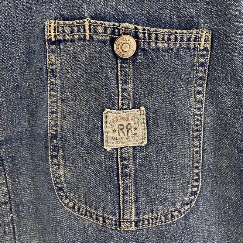 90sRRL 三ツ星タグデニムカバーオールジャケット Ralph Lauren 希少XL RRL 90s 三ツ星タグ USA製 デニムカバーオール - メルカリ