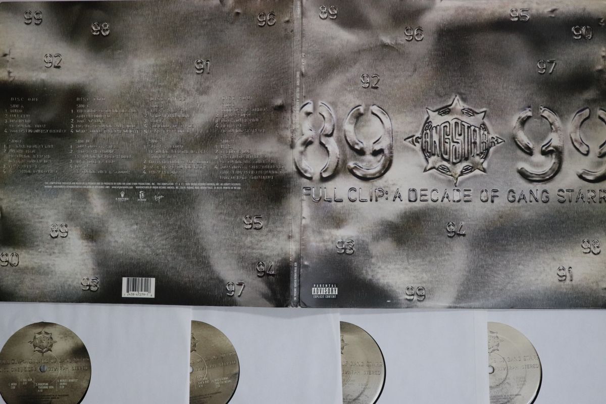 米4 discs LP Gang Starr Full Clip A Decade Of VIRGIN 01000