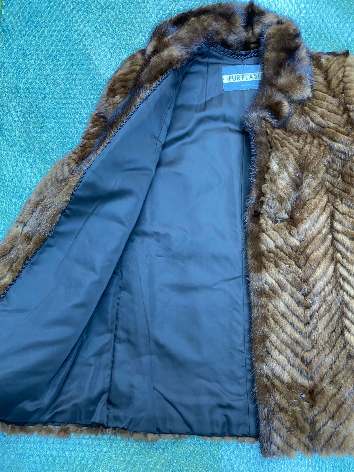 A-30-88 FUR FLASH ムーンバット ミンク 毛皮 コート 9号 - メルカリ