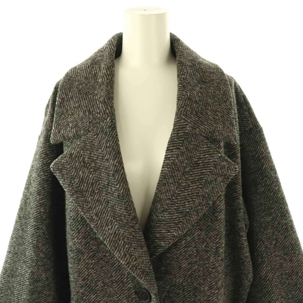 スピック&スパン Spick&Span Wスライバーヘリンボーンミドルコート