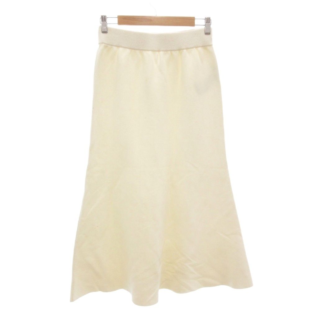 アドーア ADORE 22AW ニットスカート 38 フレア ミモレ ロング 白