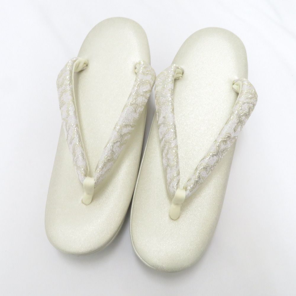 草履 白梅謹製 礼装用 Lサイズ 芯 フォーマル シャンパンゴールド ホワイト 25 0 cm 牛皮底面