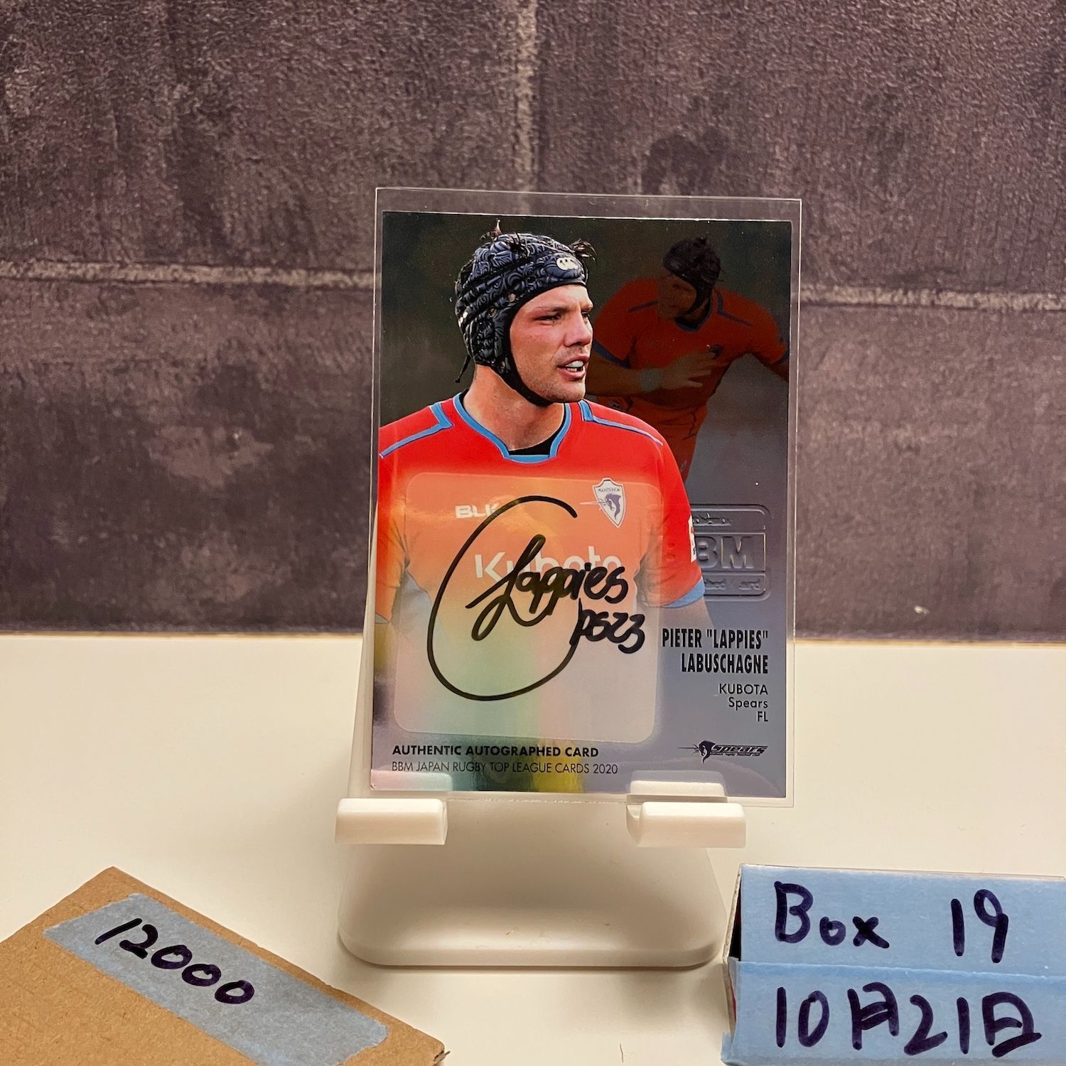 2020 BBM ピーターラブスカフニ Pieter Labuschagne 02 20 直筆サインカード クボタスピアーズ カード