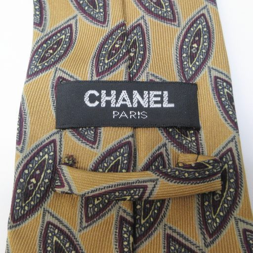 シャネル CHANEL ネクタイ ココマーク ロゴ シルク ペイズリー柄 総柄