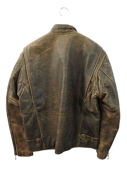 G.S.C ON TIME ジーエスシーオンタイム レザージャケット L 茶色