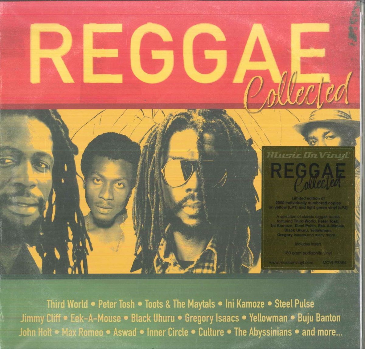 欧2 discs LP Various Reggae Collected Yellow Green Vinyl -180 g Music On 00520