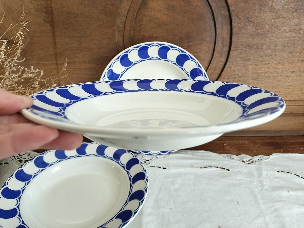 短期出品 サルグミンヌ オクトゴナル 深皿 フランスアンティーク 25-9 短期出品 サルグミンヌ オクトゴナル 深皿 フランスアンティーク 25-9