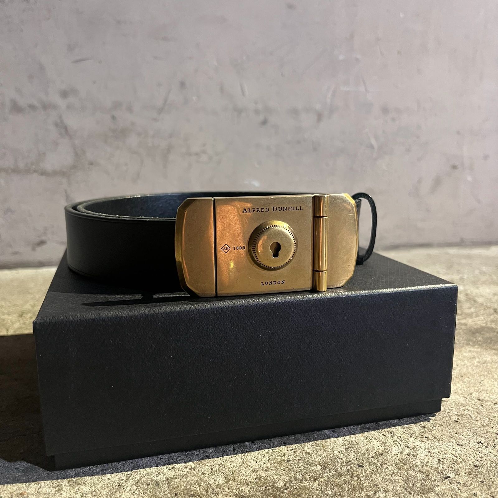 dunhill DUKE ロックピンバックルベルト レザー ブラック ダンヒル 