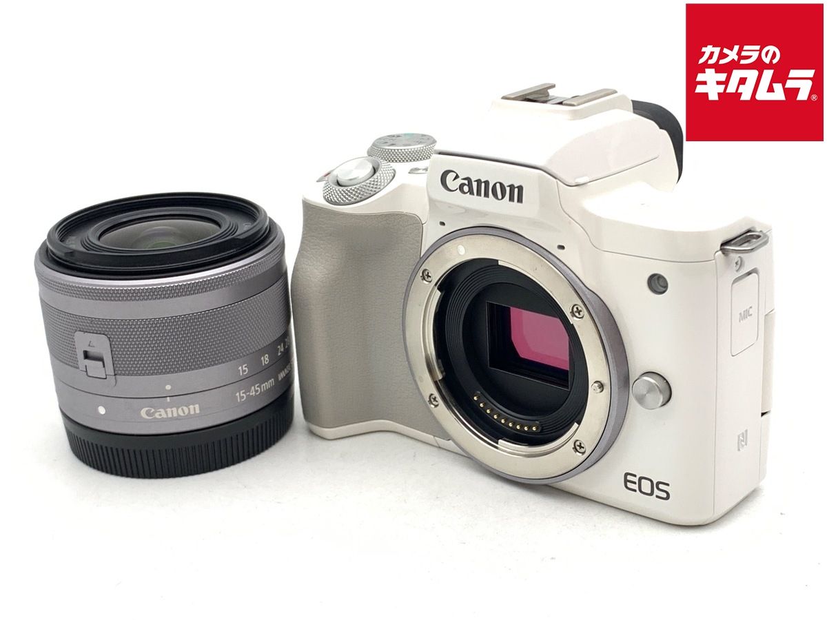 キヤノン EOS Kiss M EF-M 15-45 IS STM レンズキット ホワイト