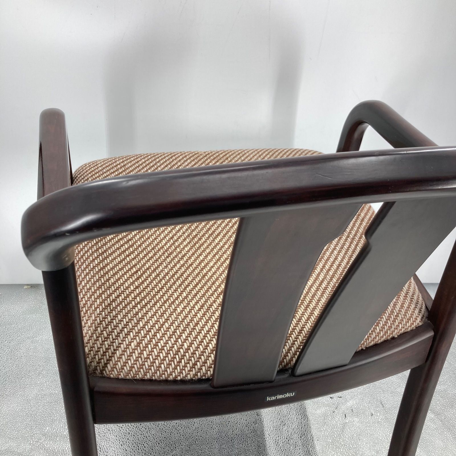 karimoku カリモク オールドカリモク 肘付き ダイニングチェア アーム