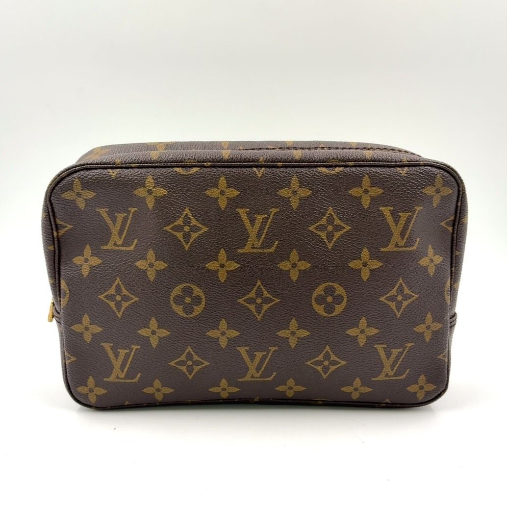 LOUIS VUITTON トゥルース トワレット23 モノグラム PVC ブラウン コスメポーチ ゴールド M 47524