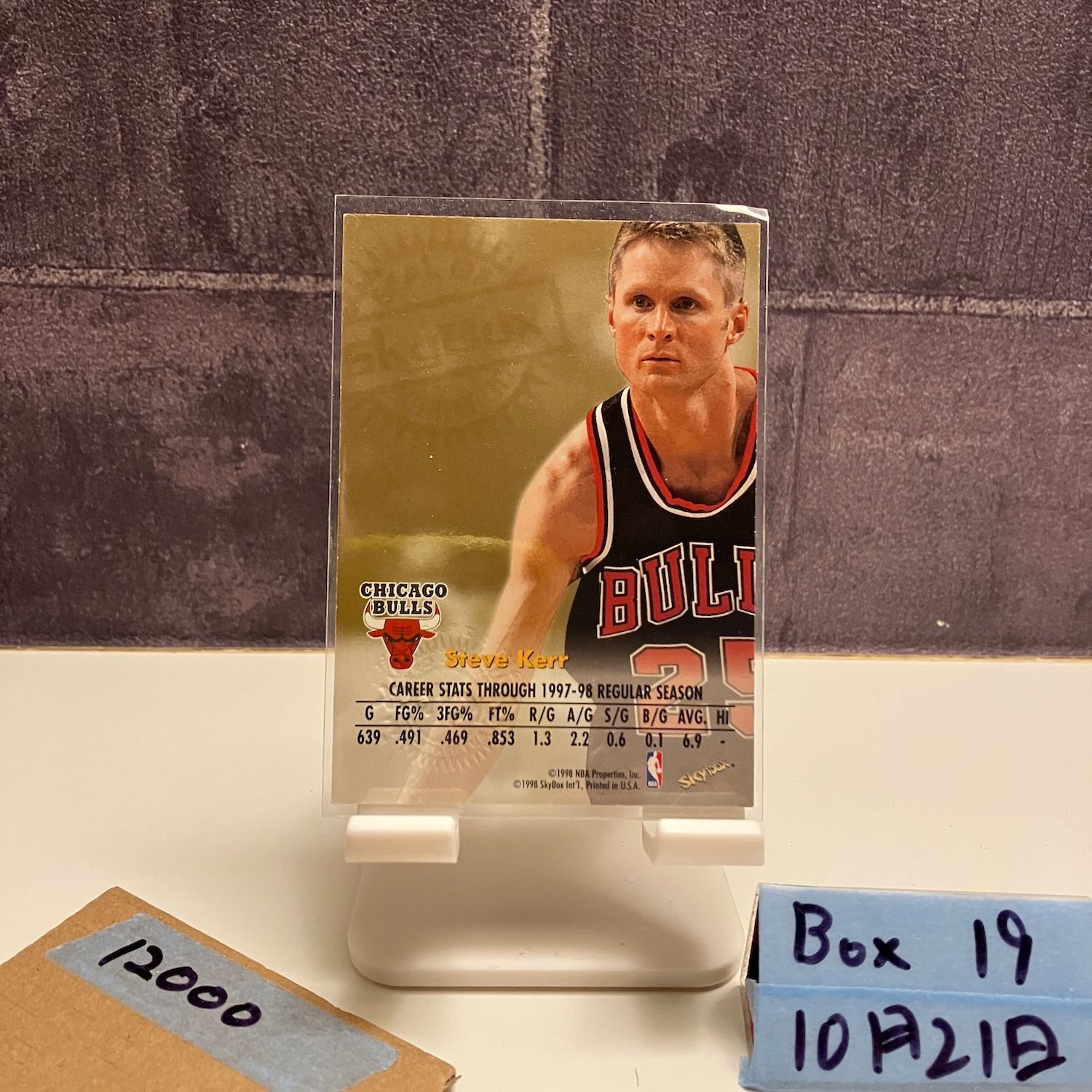 1998-99 SkyBox Steve Kerr 直筆サインカード Chicago Bulls カード