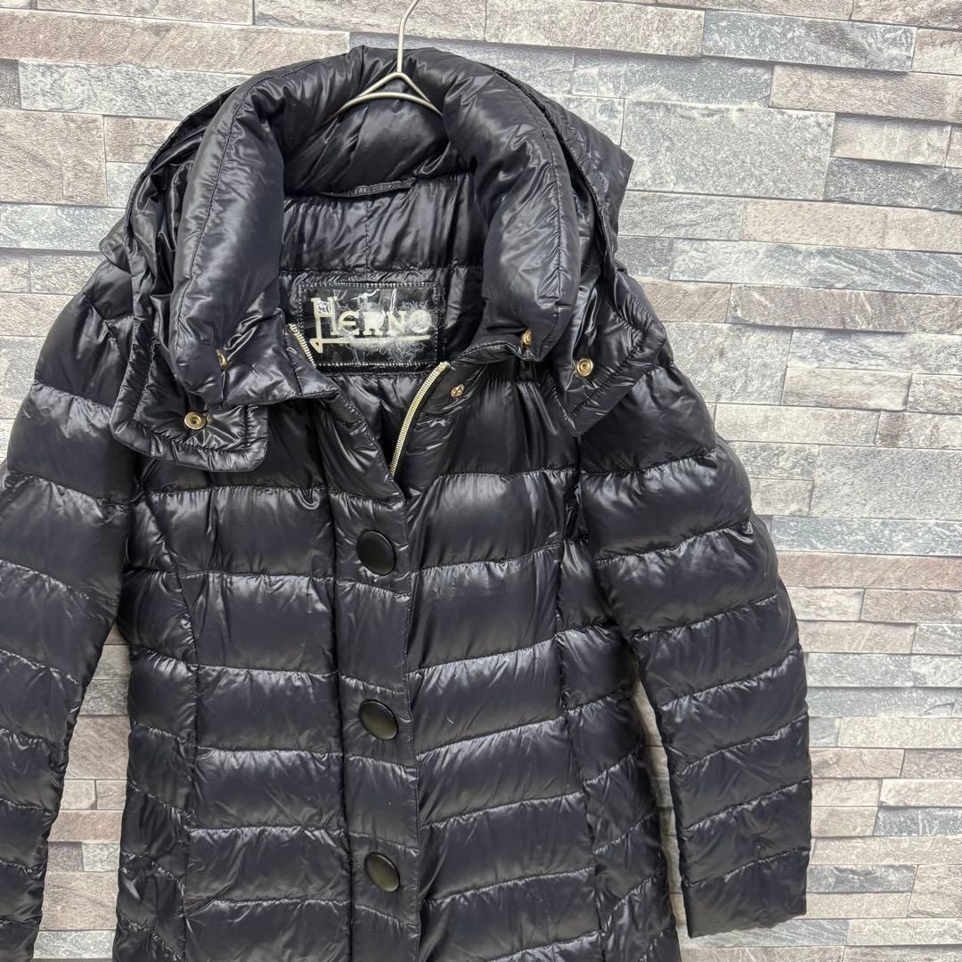 専用です】 【HERNO】ヘルノ ダウンコート 黒 キラキラ サイズ42 専用です】 【HERNO】ヘルノ ダウンコート 黒 キラキラ サイズ42