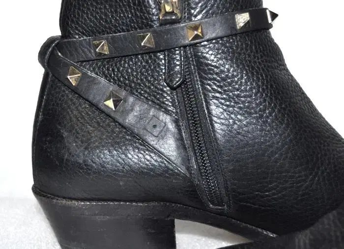 レディースロックスタッズアンクルブーツ サイズ25.0