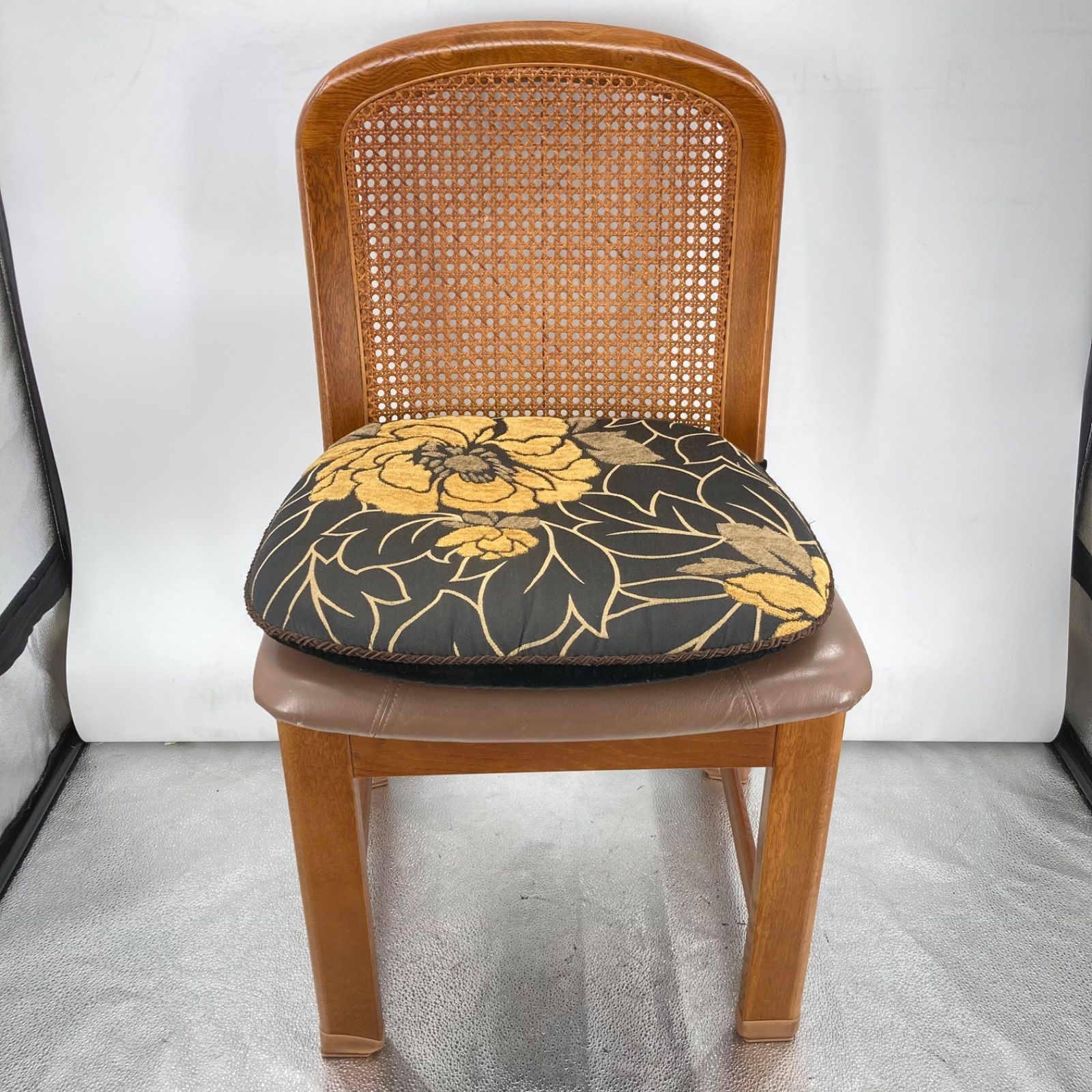 karimoku カリモク 籐張り ダイニングチェア 木製 オールドカリモク