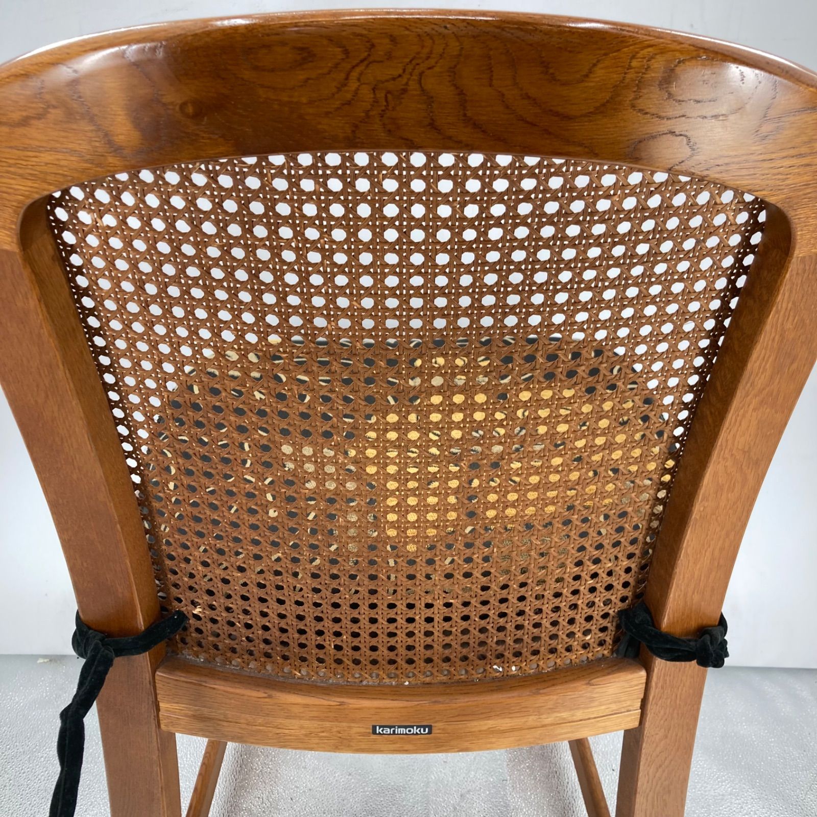 karimoku カリモク 籐張り ダイニングチェア 木製 オールドカリモク