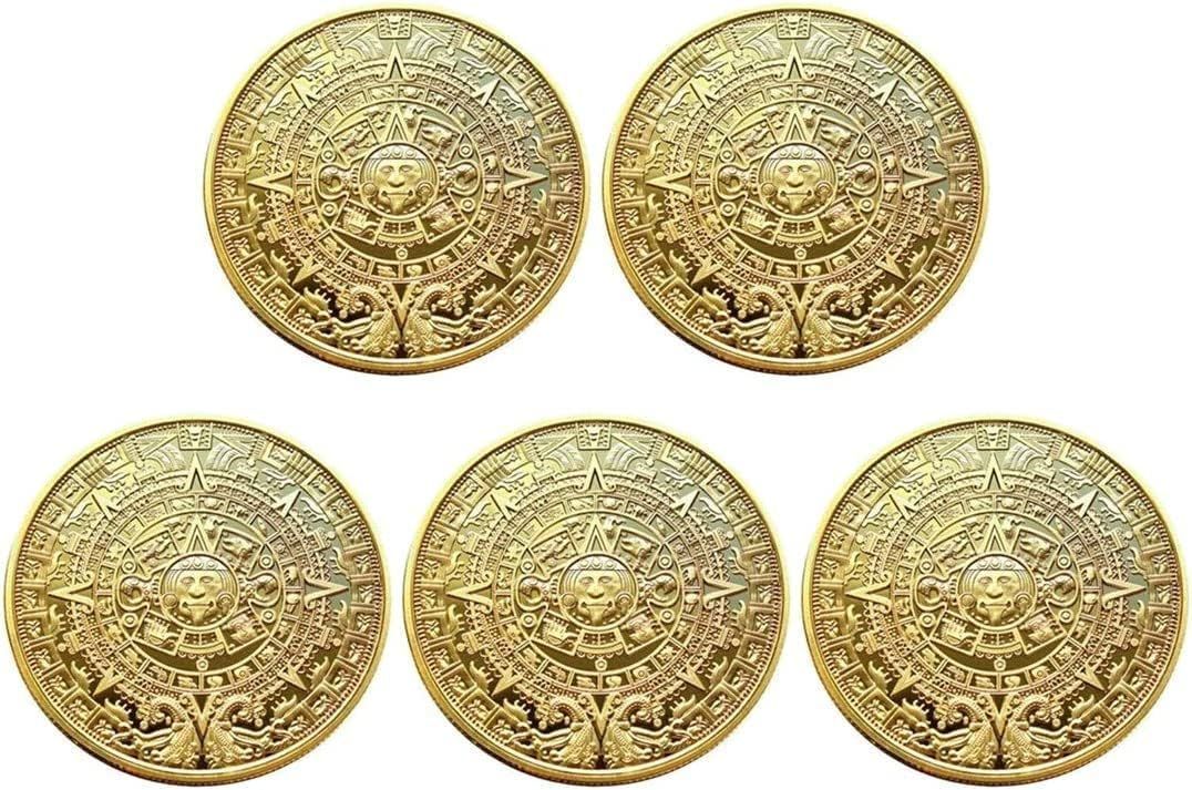URUON マヤ文明 アステカカレンダー コイン メタル 記念 アートコイン