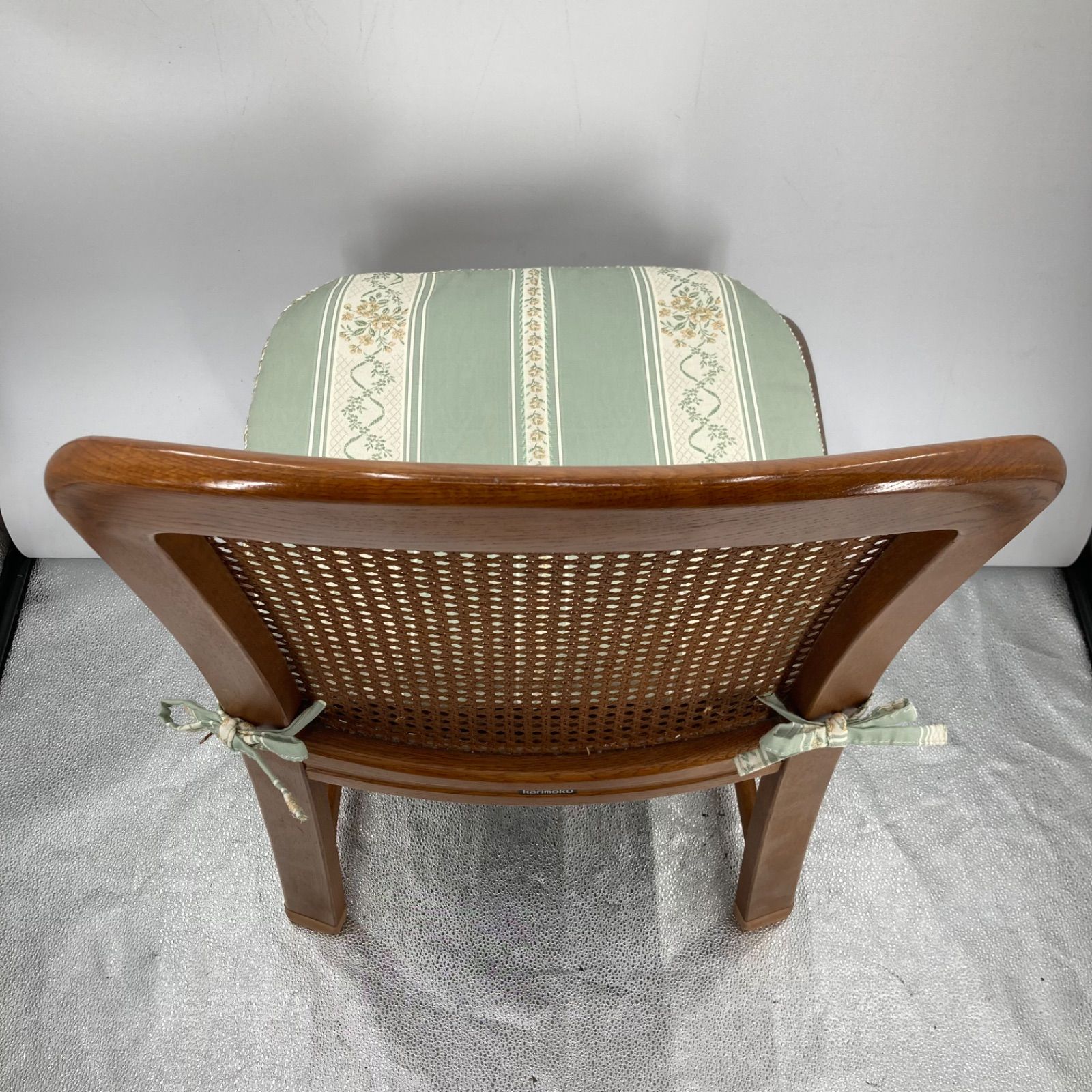 karimoku カリモク 籐張り ダイニングチェア 木製 オールドカリモク