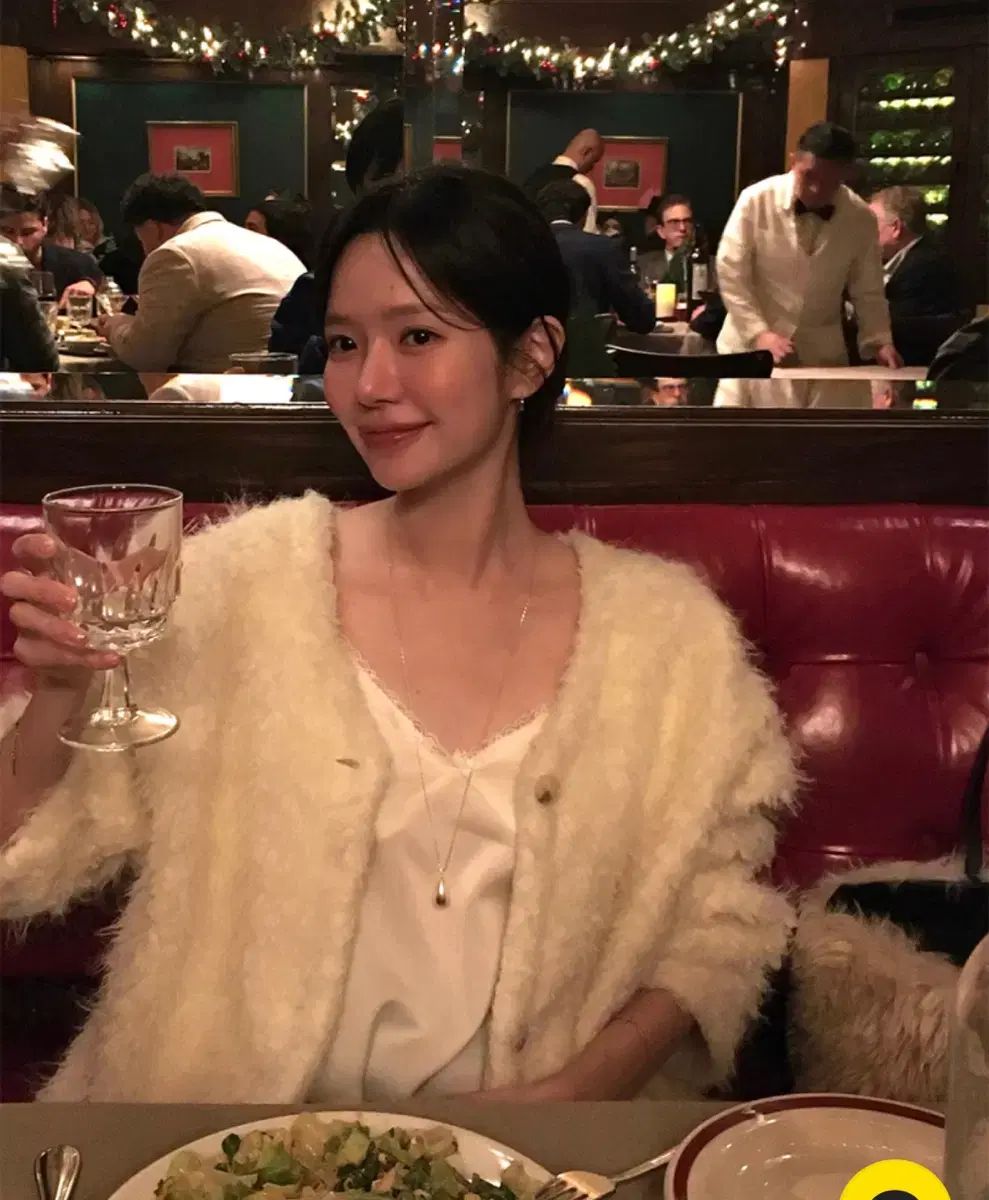 Daltt ヘザー ファー カーディガン ファージャケット