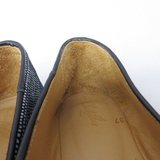 シャテル Chatelles タッセル ローファー レザー ドット柄 フラット