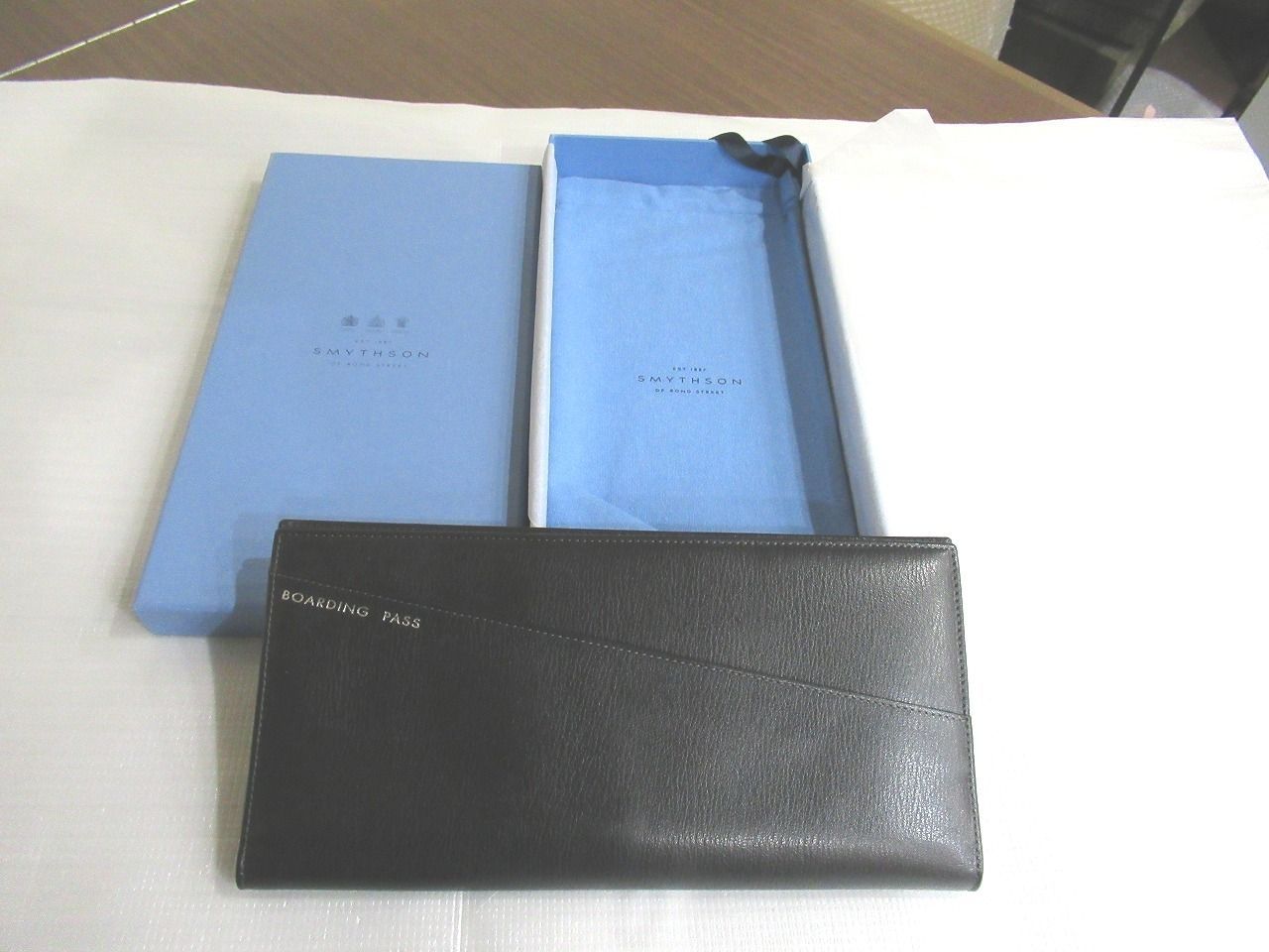 極美品☆Smythson スマイソン レザー パスポートケース ボーディング