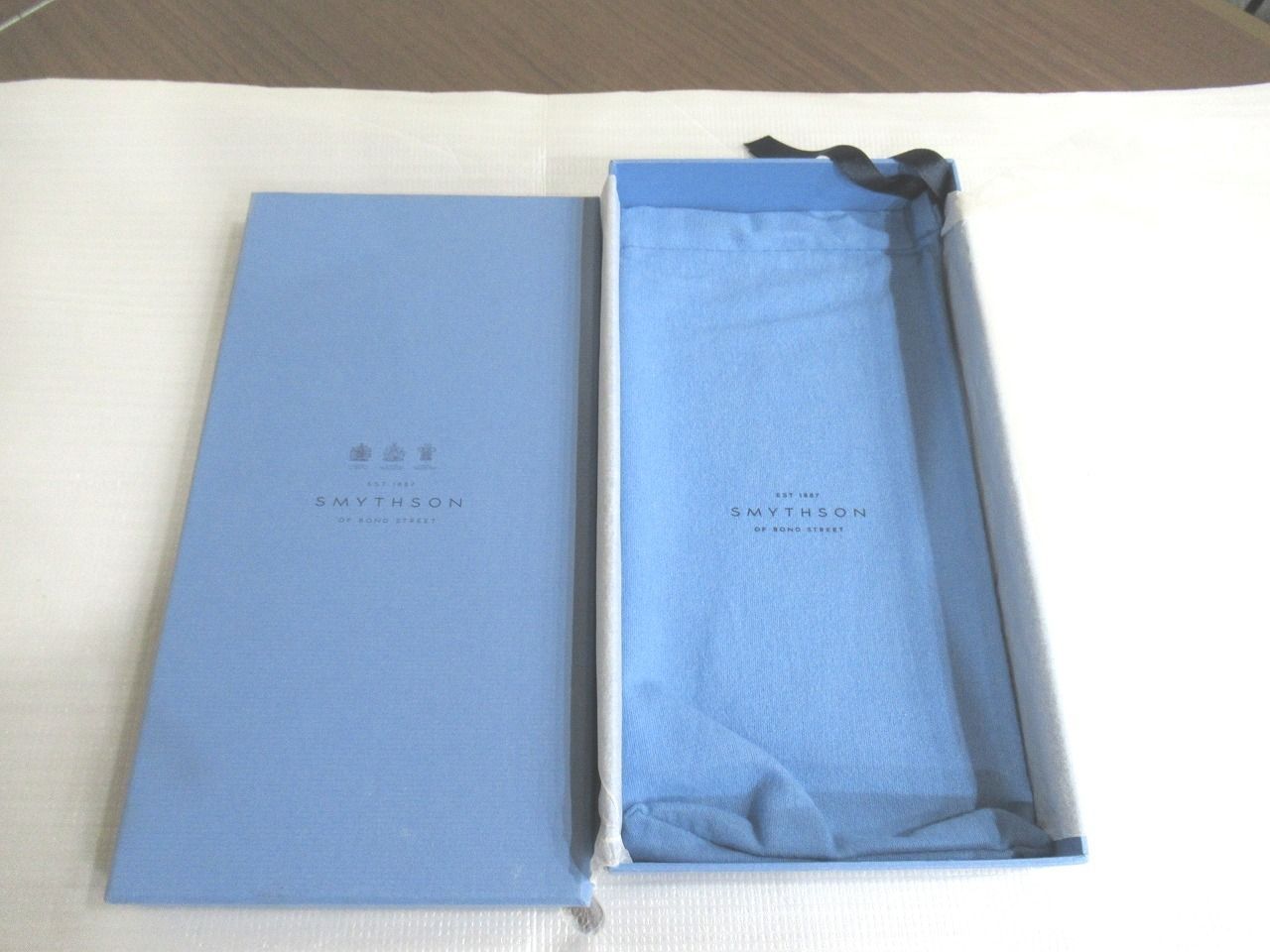 SMYTHSON スマイソン ボーディングパス+パスポートケースセット 黒 美品 中古・古着通販】SMYTHSON (スマイソン) パスポートケース ネイビー