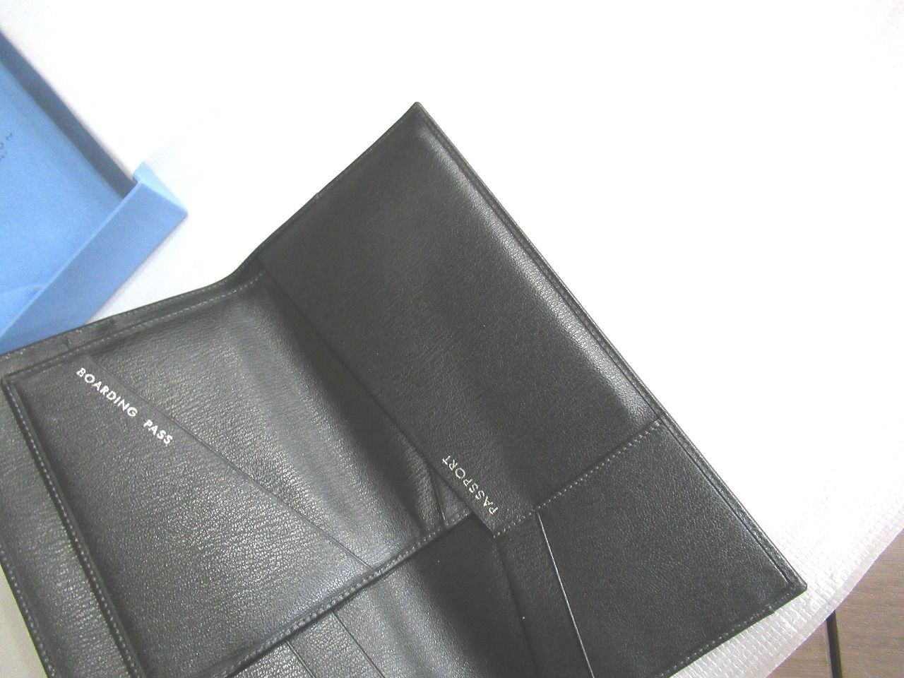 SMYTHSON スマイソン ボーディングパス+パスポートケースセット 黒 美品 極美品☆Smythson スマイソン レザー パスポートケース ボーディング