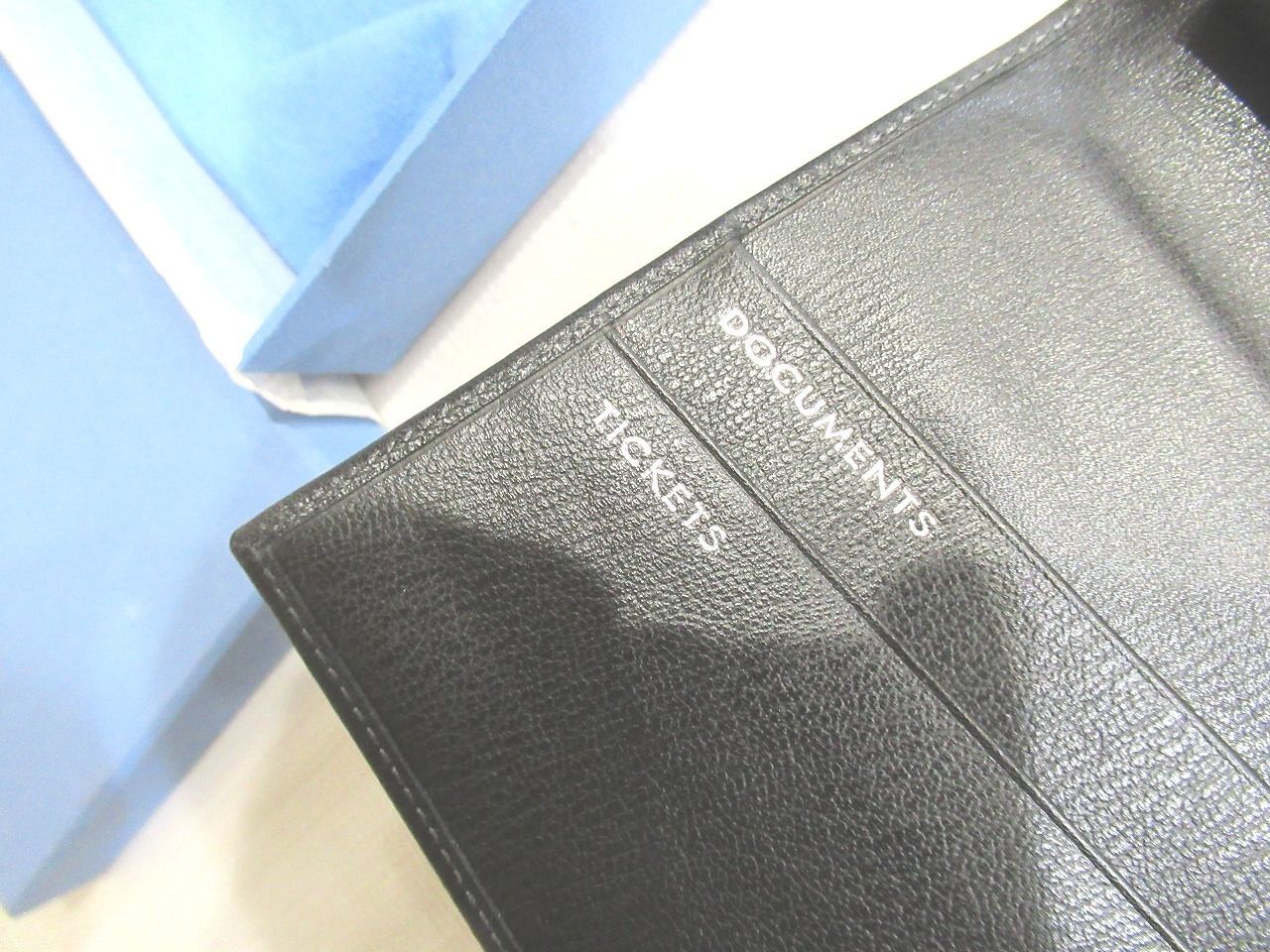 極美品☆Smythson スマイソン レザー パスポートケース ボーディング