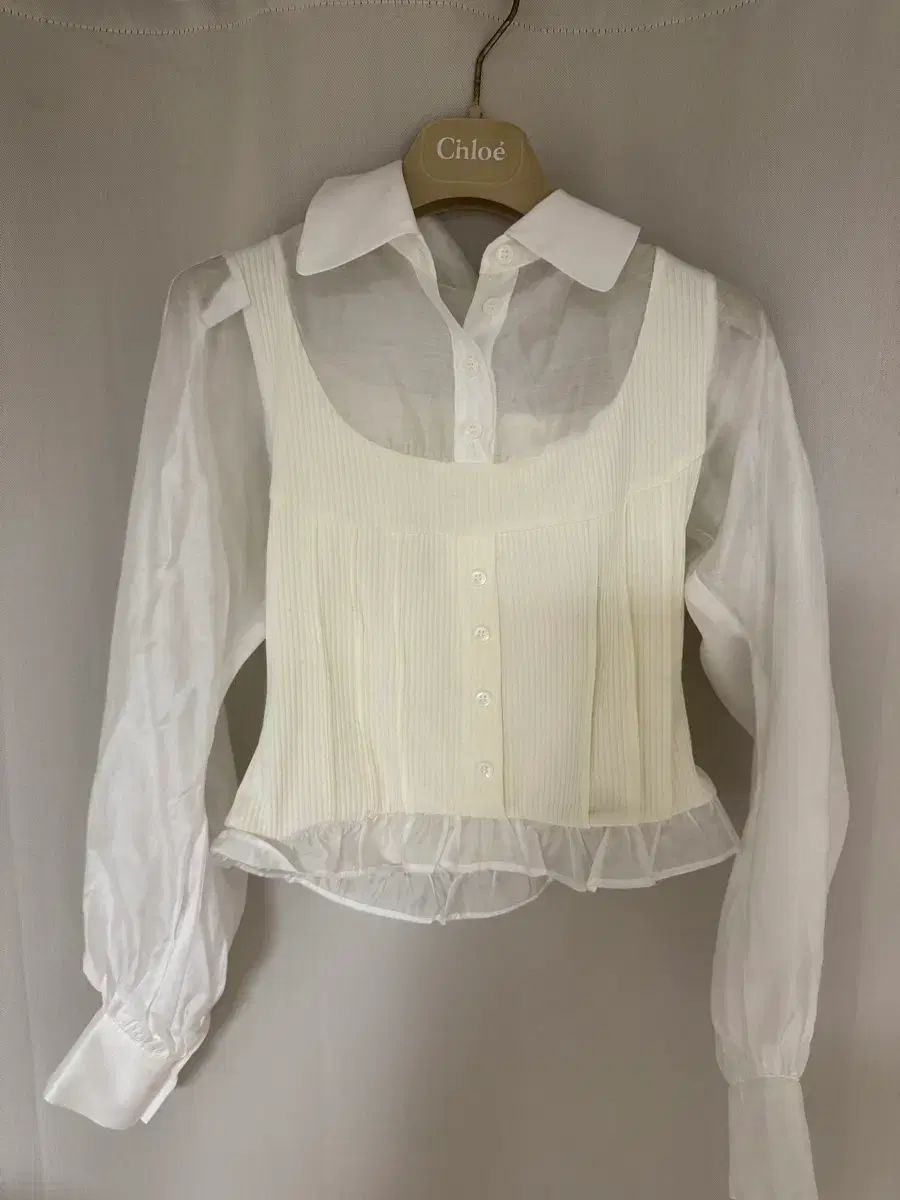  THETIS ピンタック ビスチェ ブラウス 159000 長袖 シャツ ブラウス