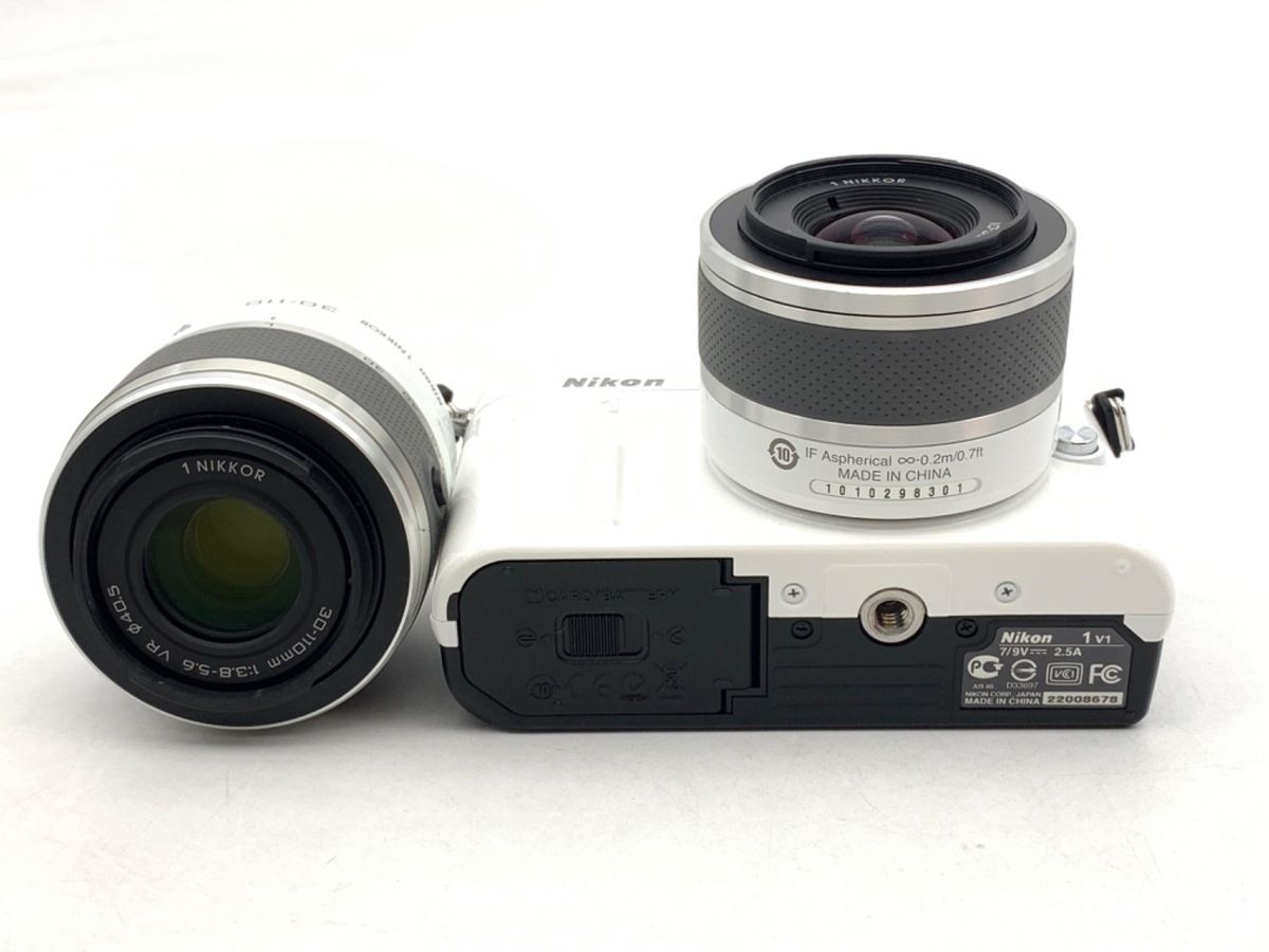 中古】 【並品】 ニコン Nikon1 V1 ダブルズームキット ホワイト